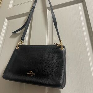 Coach Black Pebbled Leather Crossbody Bag